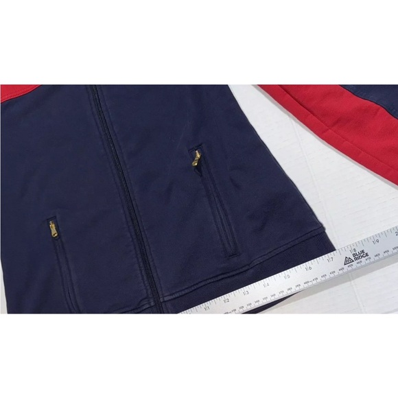LRL Ralph Lauren Active Jacket, Petite SP Navy Blue/Red, Full-Zip Stylish Fit - Picture 10 of 15